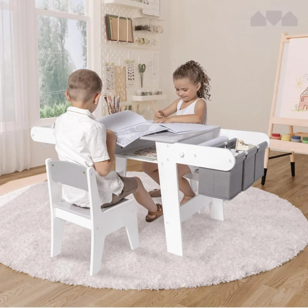 Kids Art /Activity Table Set with Chairs and Storage Bins