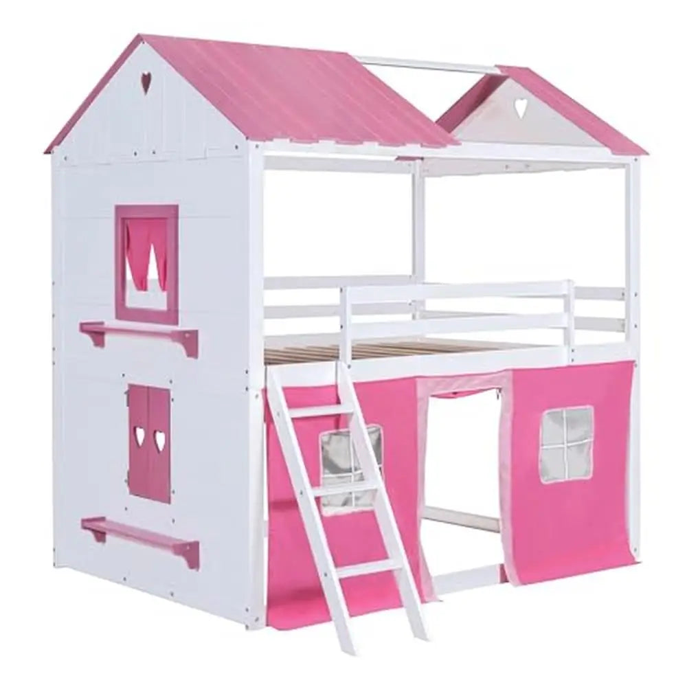 Twin Over Twin Loft Bed Creative Design Storage