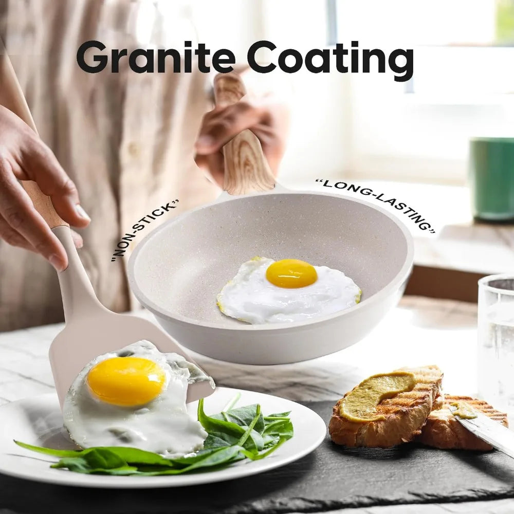 Ceramic Marble Stone Nonstick Cookware Set