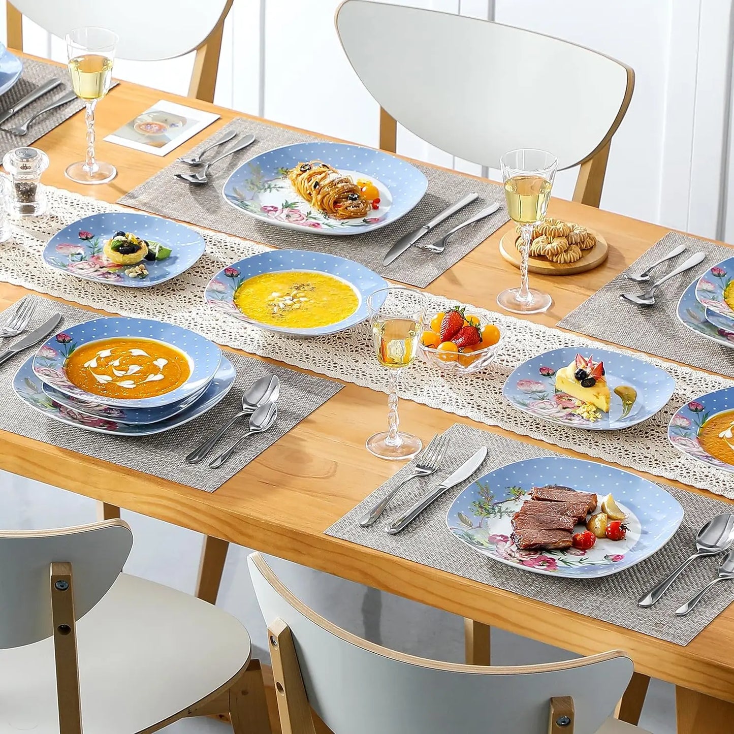 30 PCS Porcelain Dinnerware Sets for 6