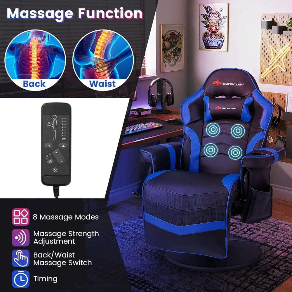 Adjustable Massage Gaming Recliner Chair