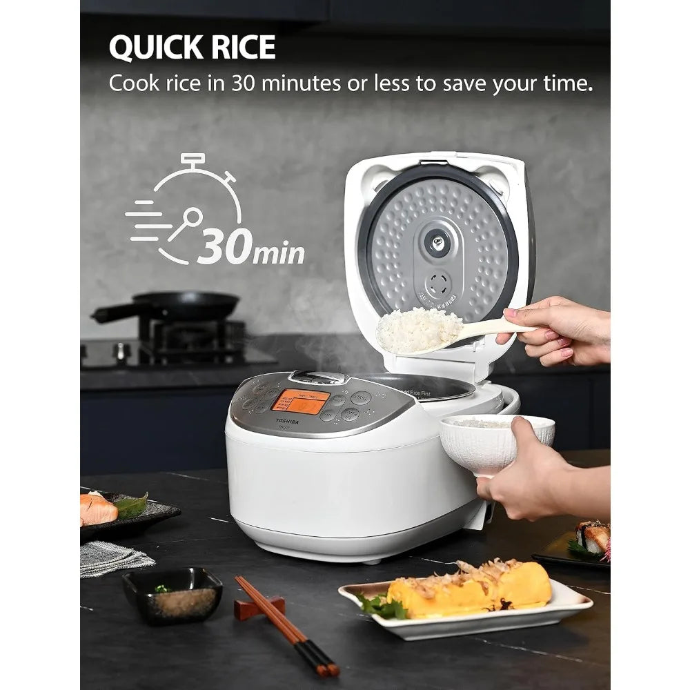 6 Cup – Japanese Rice Cooker with Fuzzy Logic Technology, 7 Cooking Functions, Digital Display