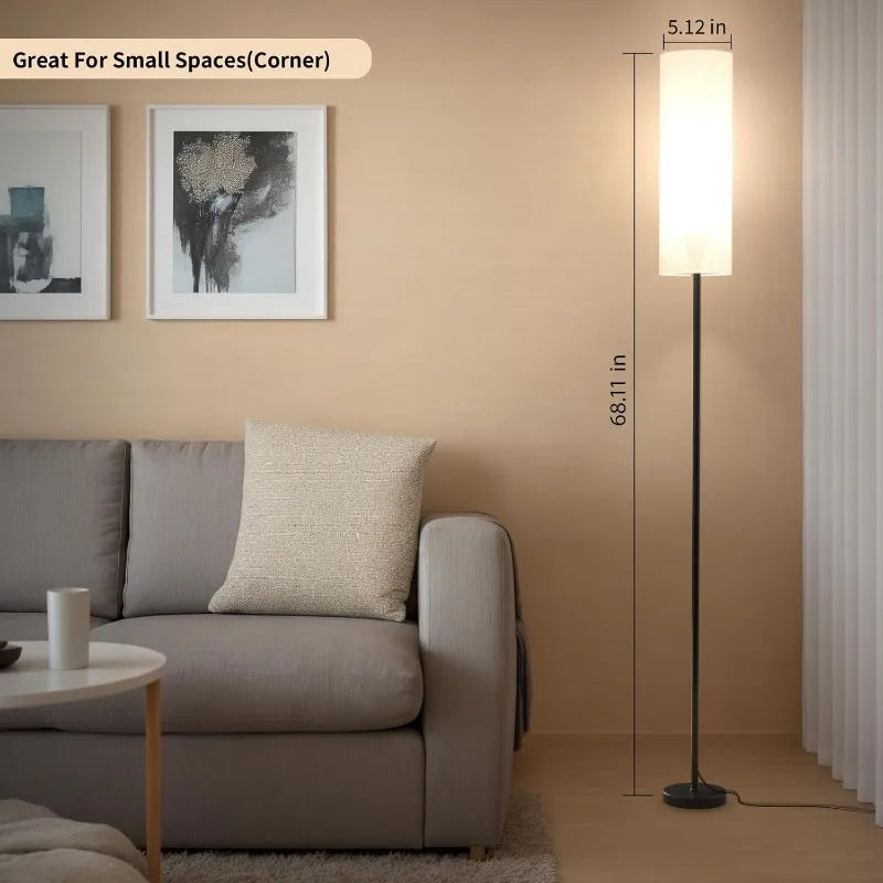 Dimmable 3 Colors Temperature, Modern Floor Lamp with Remote