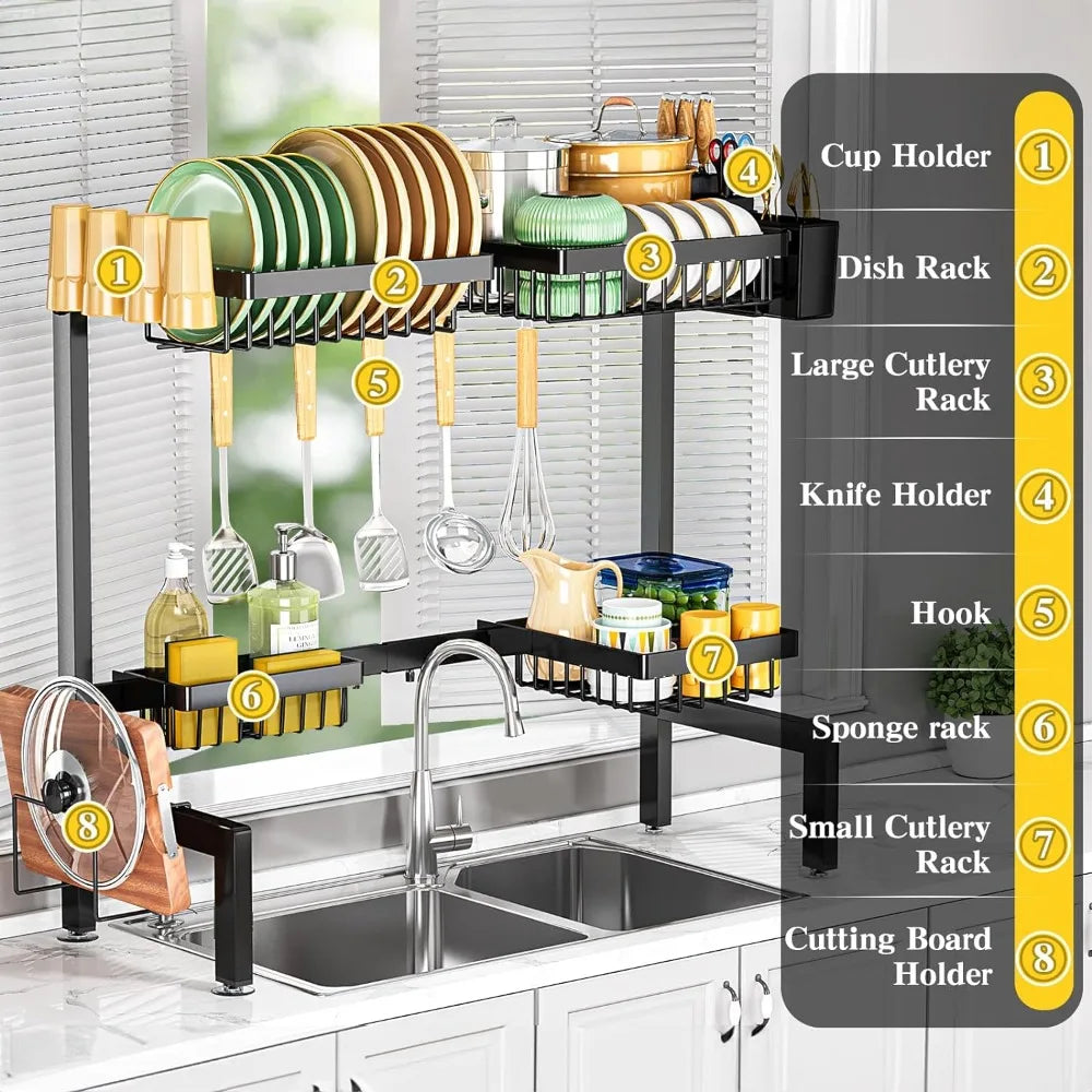 Easy Installation Adjustable Over The Sink Rack,