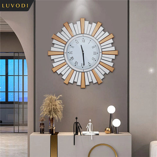 Retro Sunburst Wall Clock