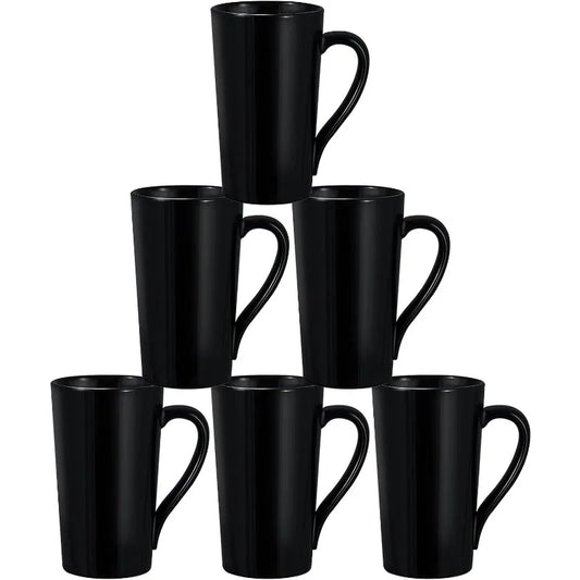 20oz Tall Porcelain Coffee Mugs Set of 6