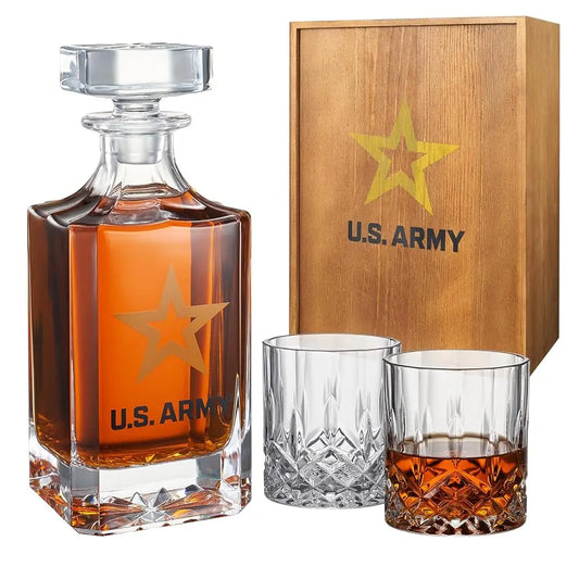 Army Whiskey Decanter Gift Set