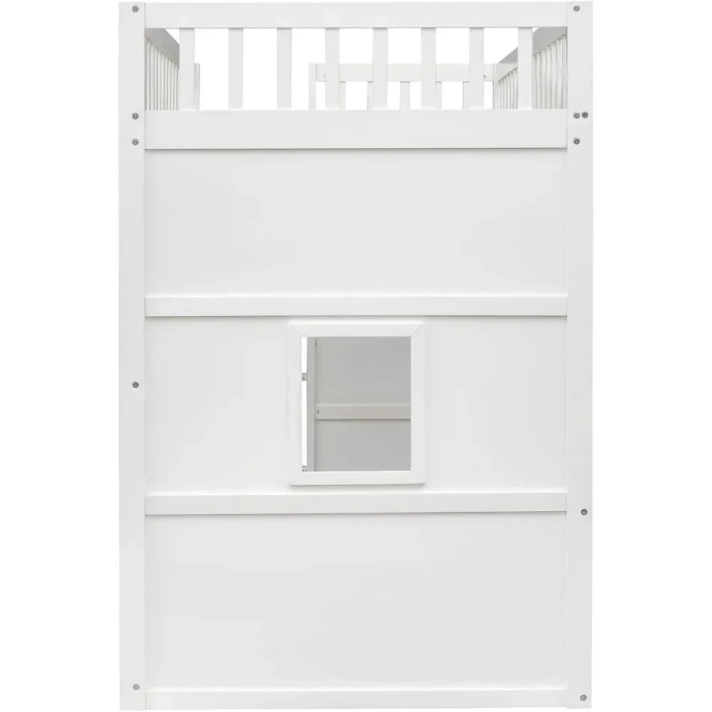 Twin Solid Wood Loft Bed Frame Playhouse