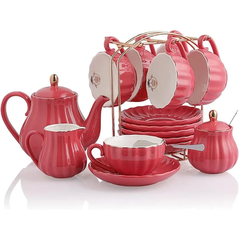 British Royal Series, Porcelain Tea Sets, Service for 6