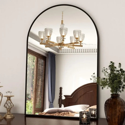 Metal Frame Arched Wall Mirror