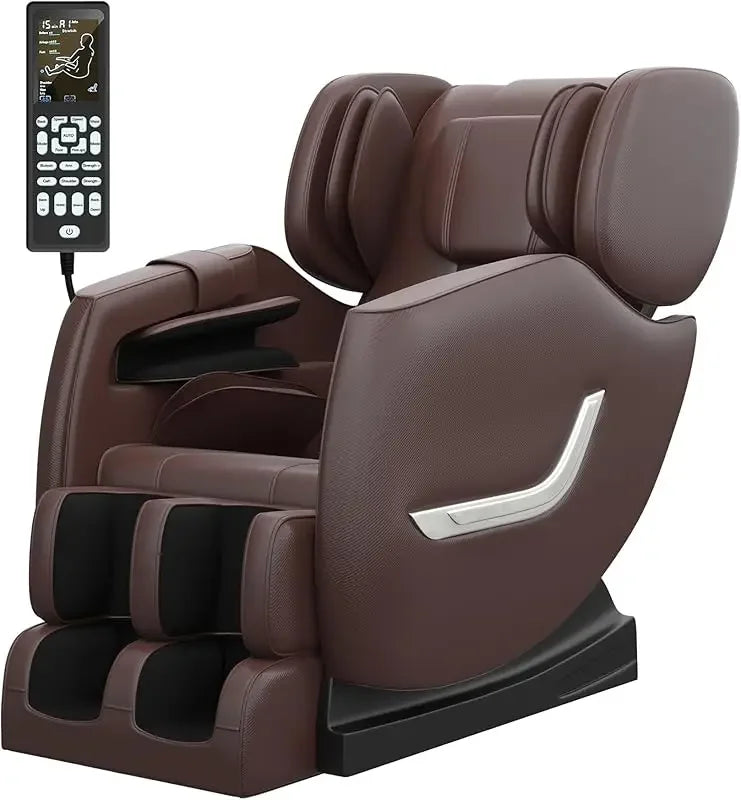 Full Body Zero Gravity Chair with 8 Fixed Massage Rollers,6 Auto Modes, Waist Heated, Bluetooth Speaker