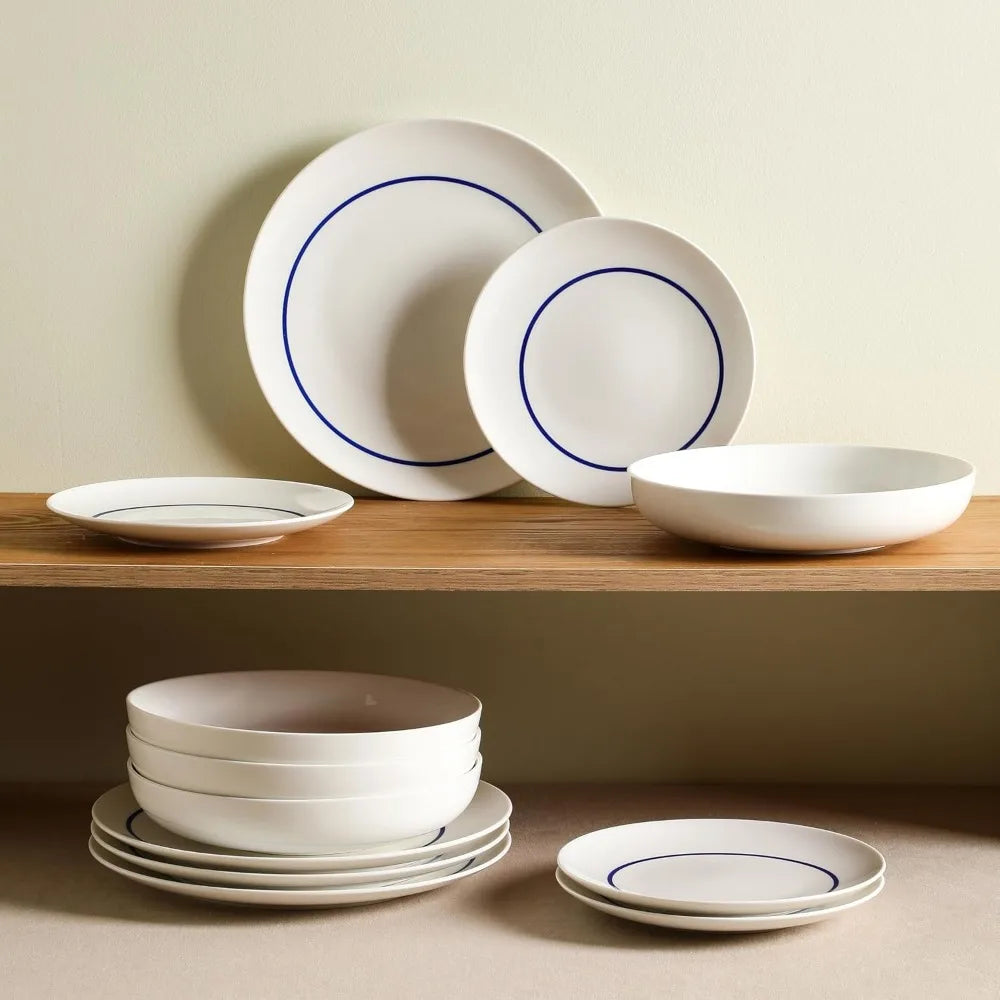 Stone Lain 12-Piece Porcelain Dinnerware Set