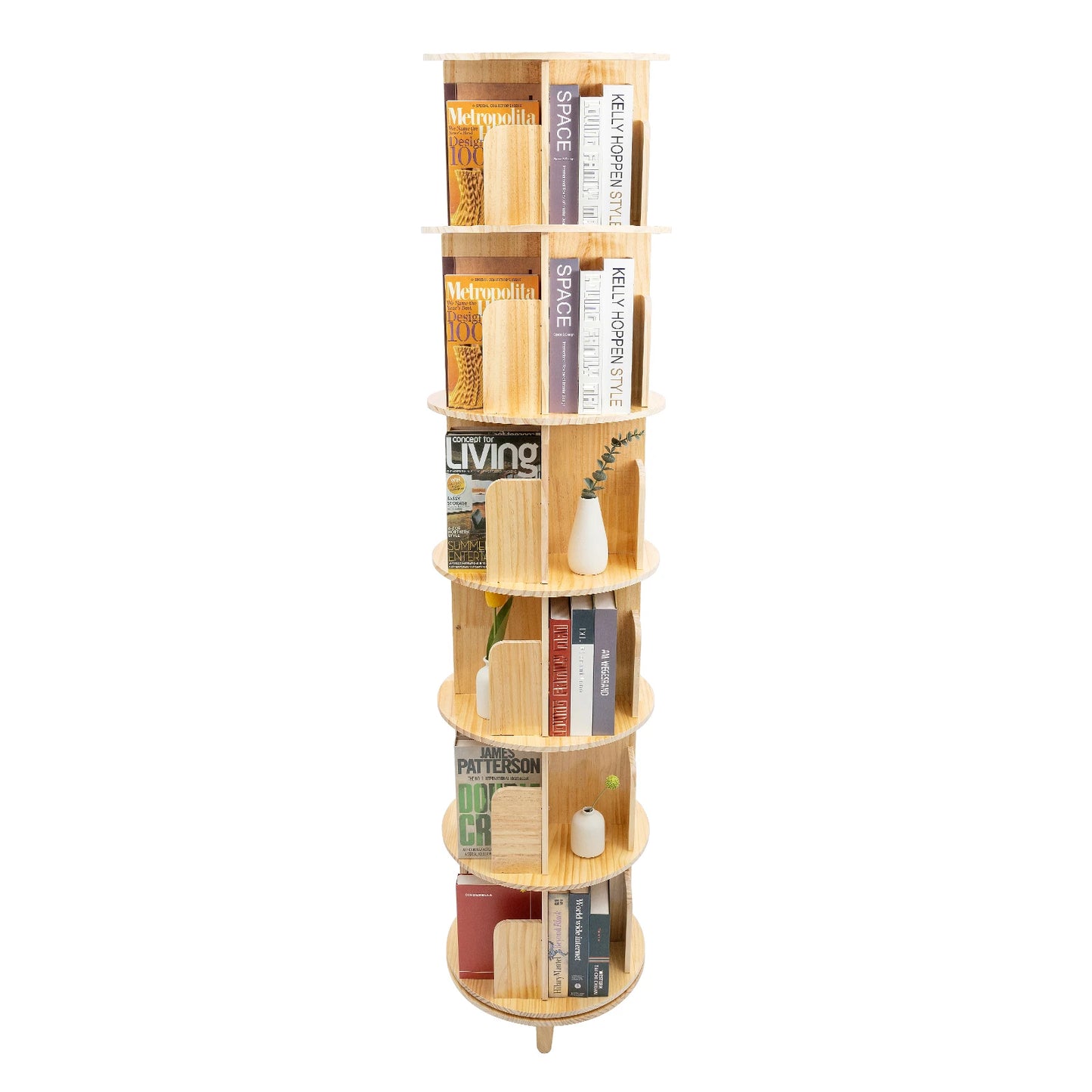 Kids' 6-Tier 360° Rotating Bookshelf