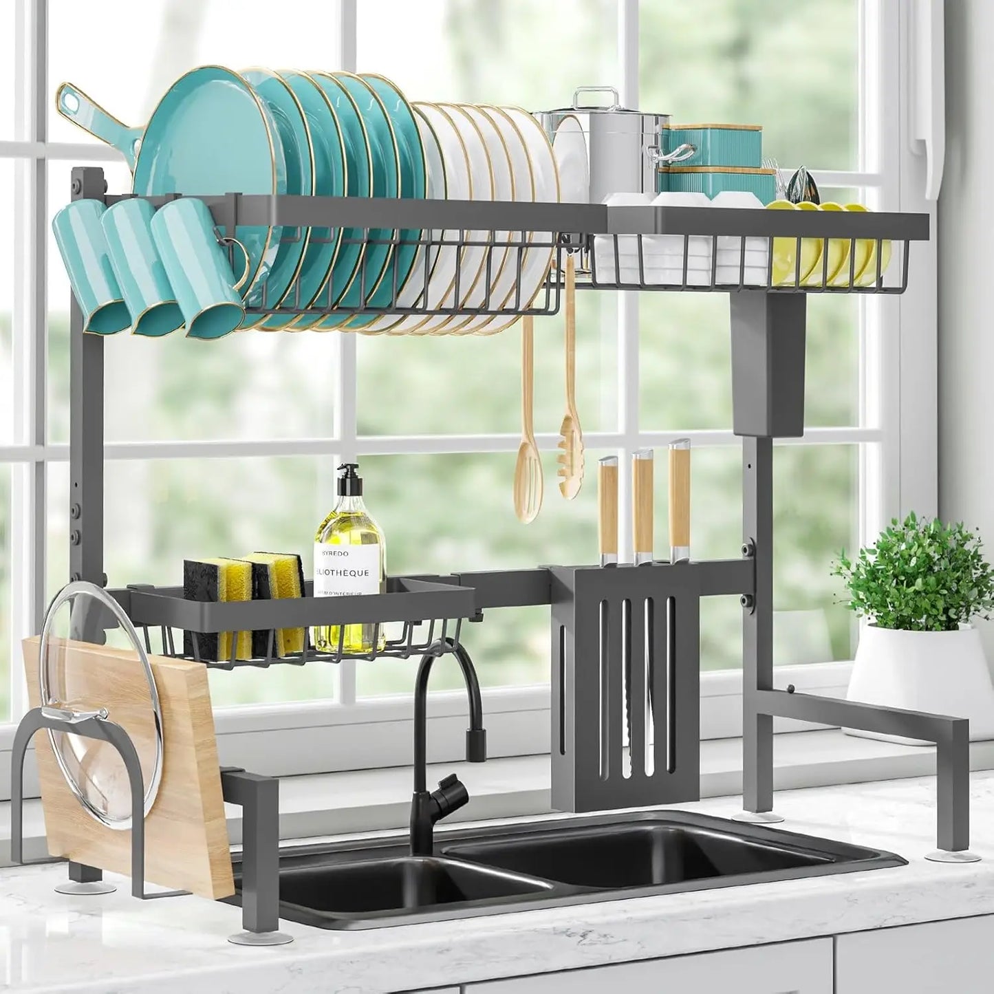 Large Capacity Stainless Steel Dish Drying Rack