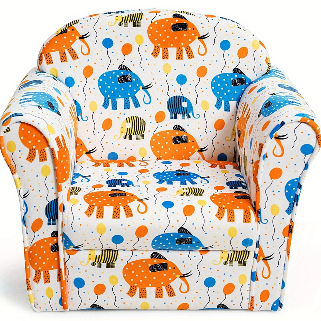 Children's Soft Cushion Armchair With Wooden Frame And Anti Slip Foot Nails