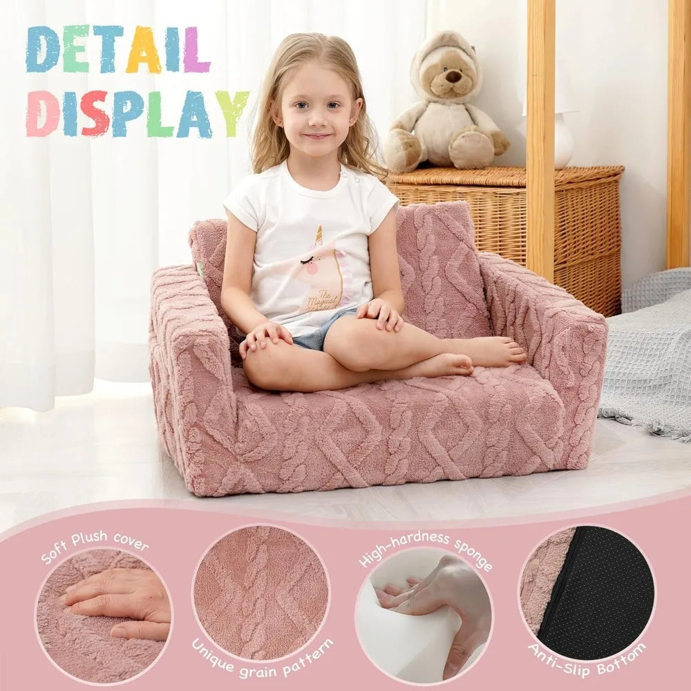 2-in-1 Flannel Fold Out Kid's Couch