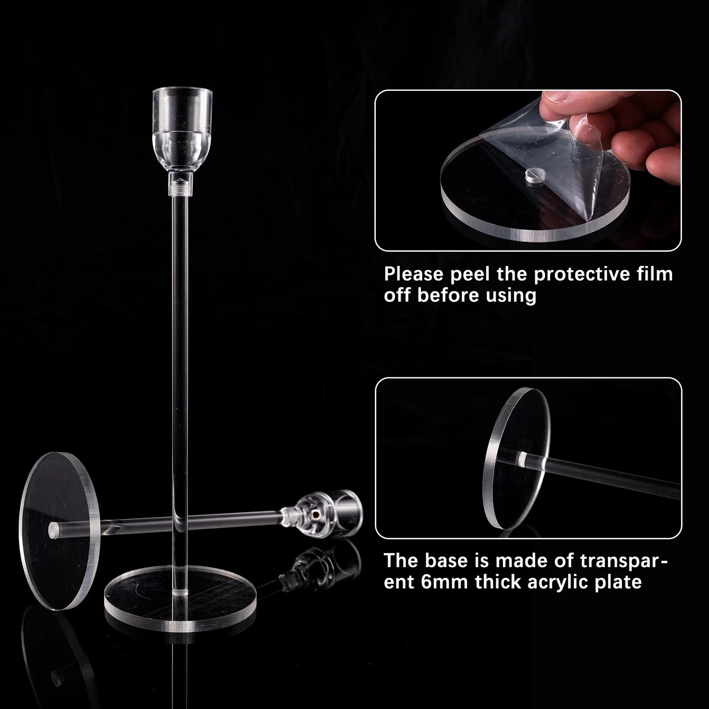 6PCs Acrylic Candle Holder Centerpieces