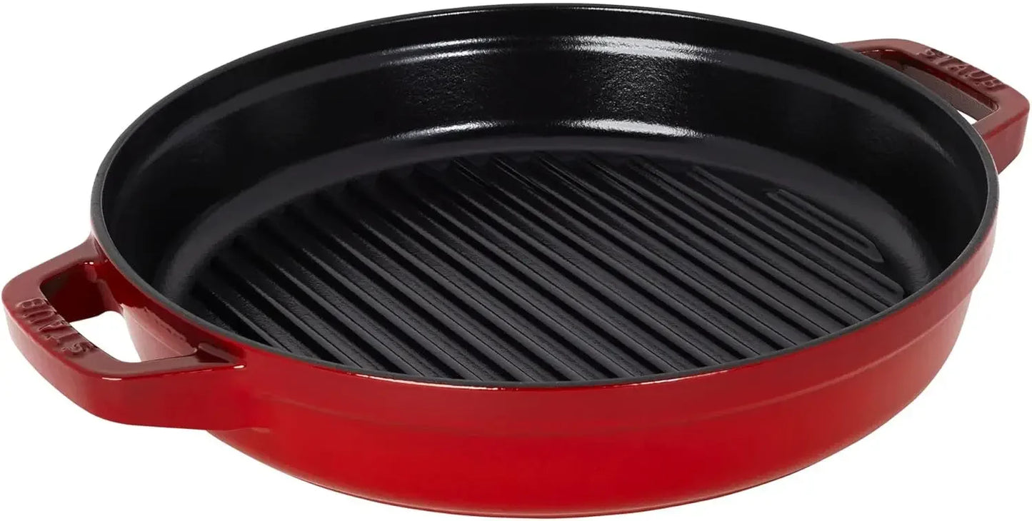 Cast Iron 4-pc, Stackable Space-Saving Cookware Set