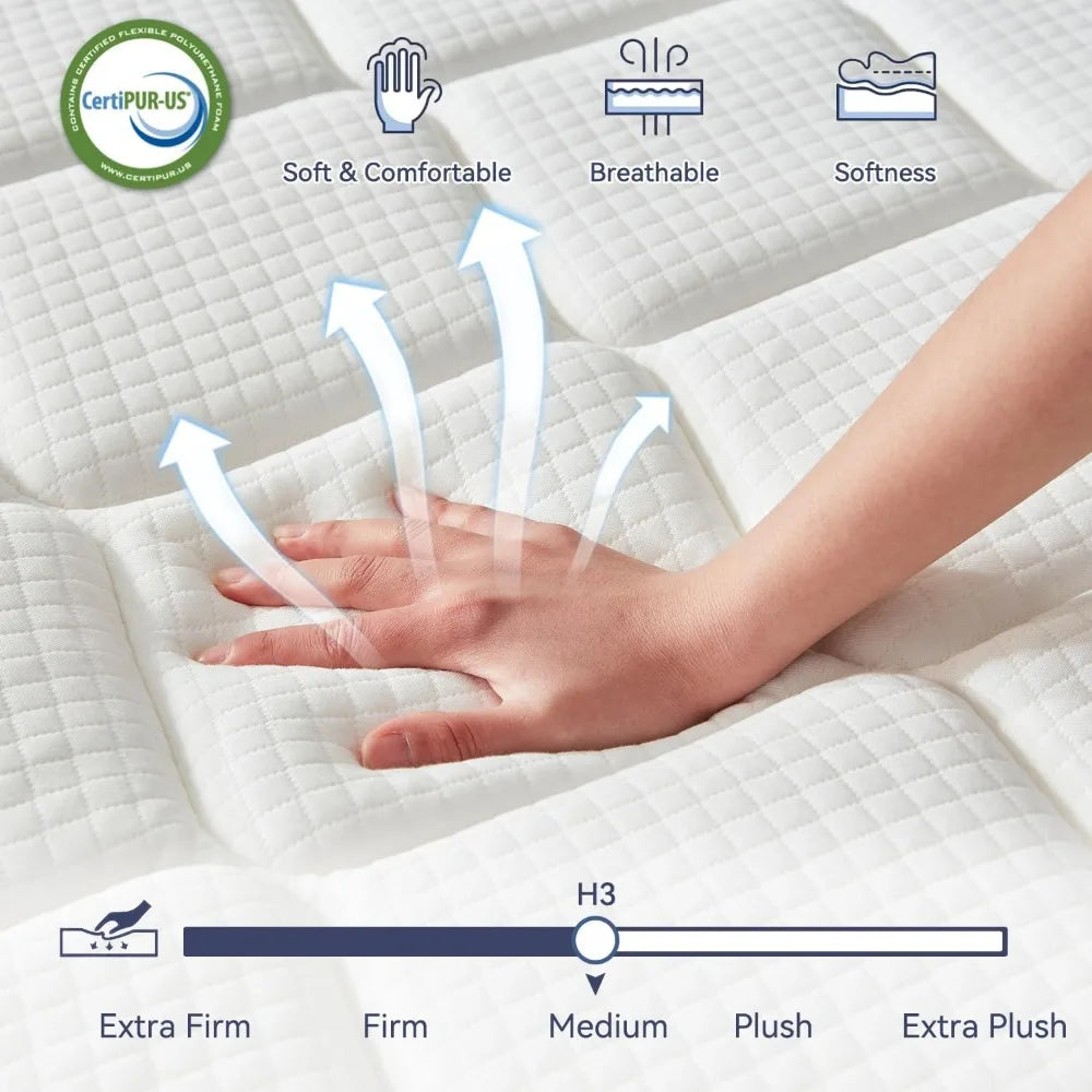 10 Inch Hybrid Memory Foam Mattress in a Box