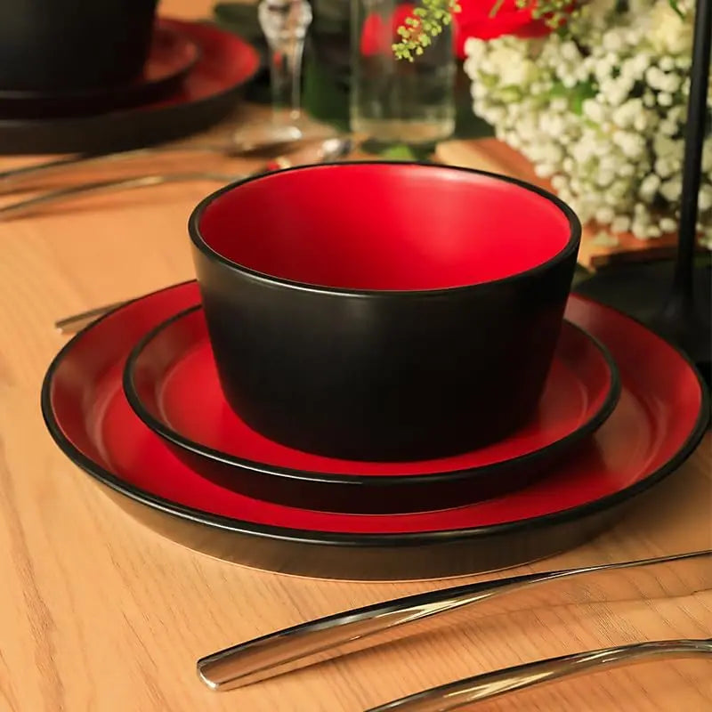 16-Piece Modern Stoneware Dinnerware Set