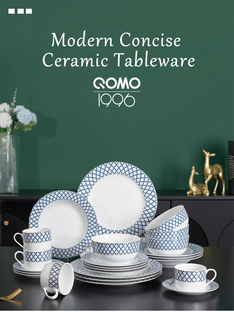 12/24 pieces Porcelain Dinnerware Set