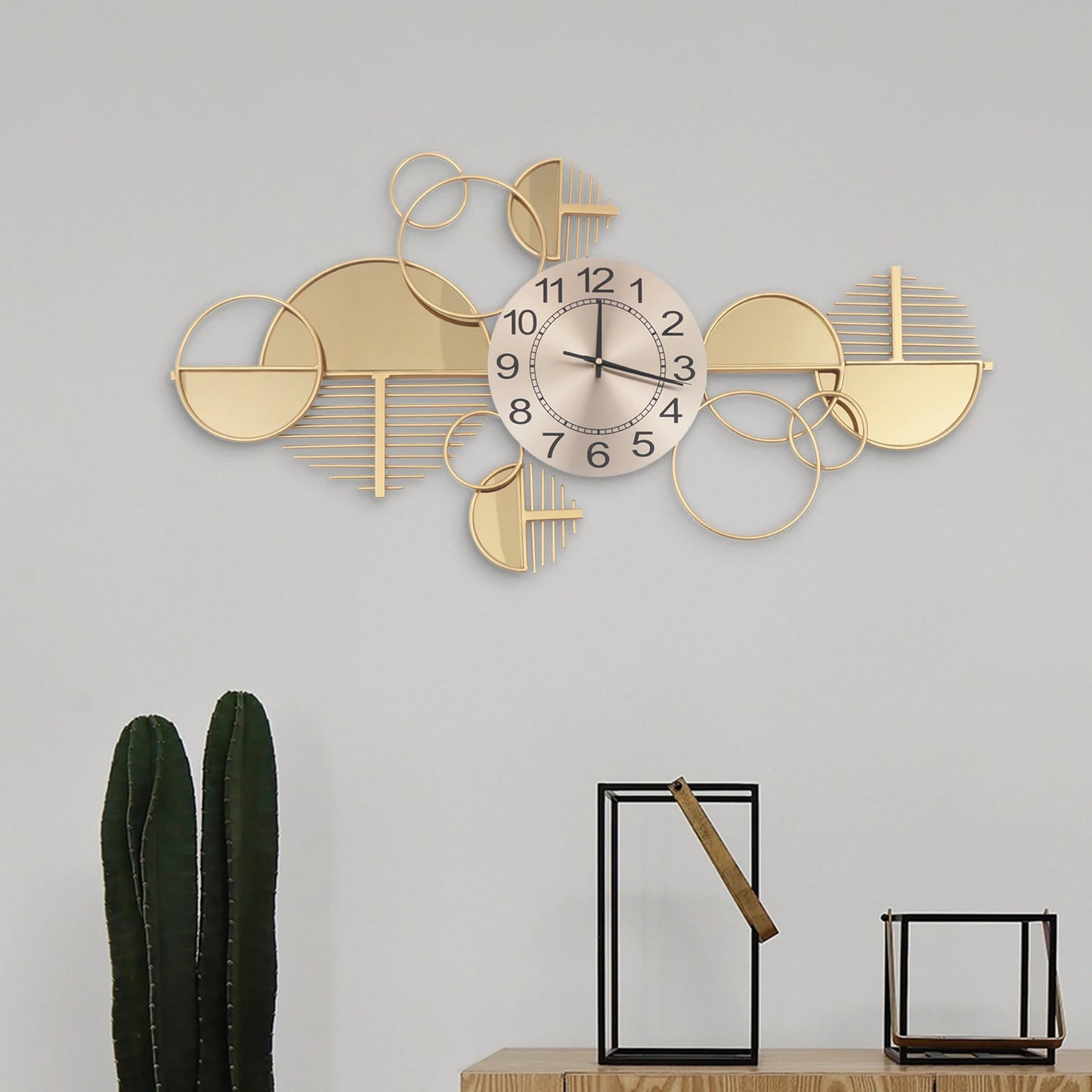 Large Golden Modern Minimalist Metal Wall