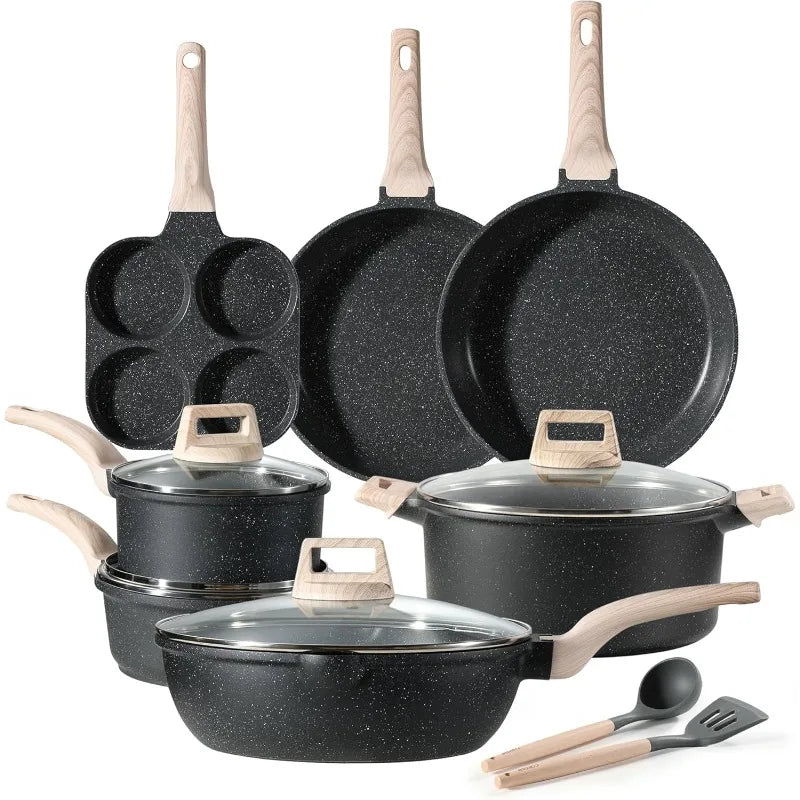 CAROTE 13Pcs Granite Nonstick Induction Cookware Set