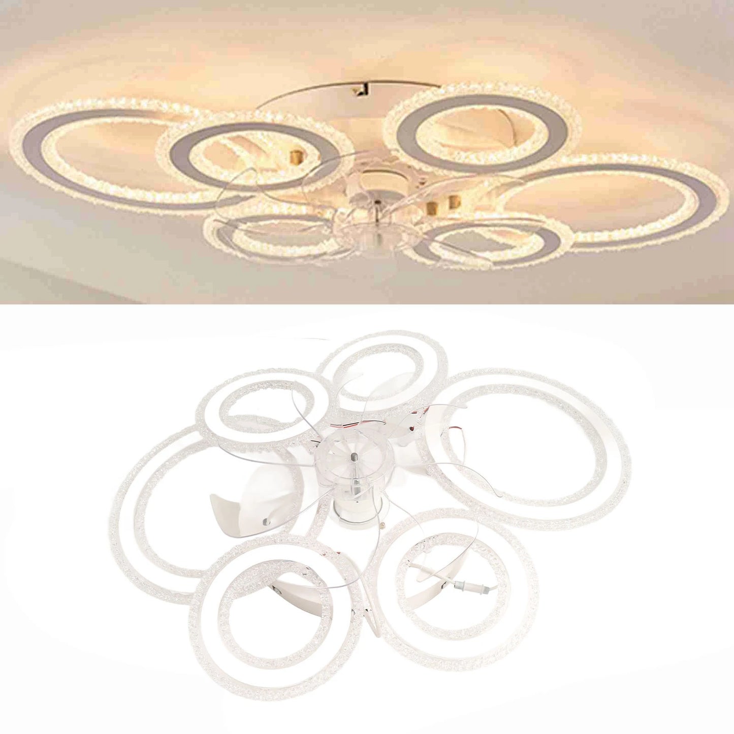 Unique Simple Nordic Flush Mount Ceiling Fan Light