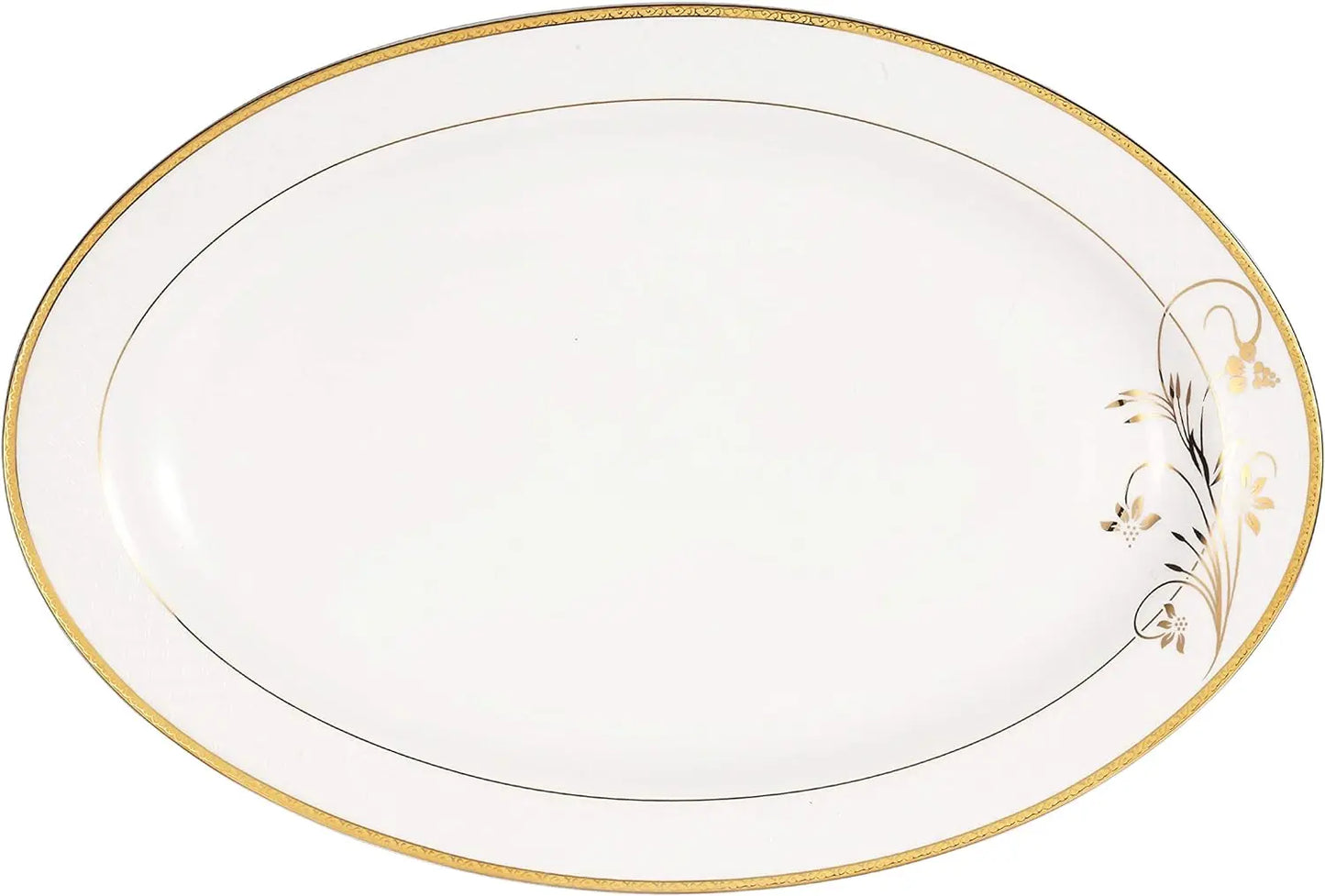 57-Piece 24K Gold Floral Design Dinnerware Set, Service for 8