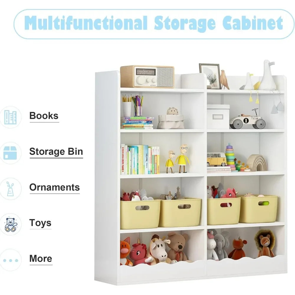 10 Cube, Kids Bookshelf and Toy Storage Organizer