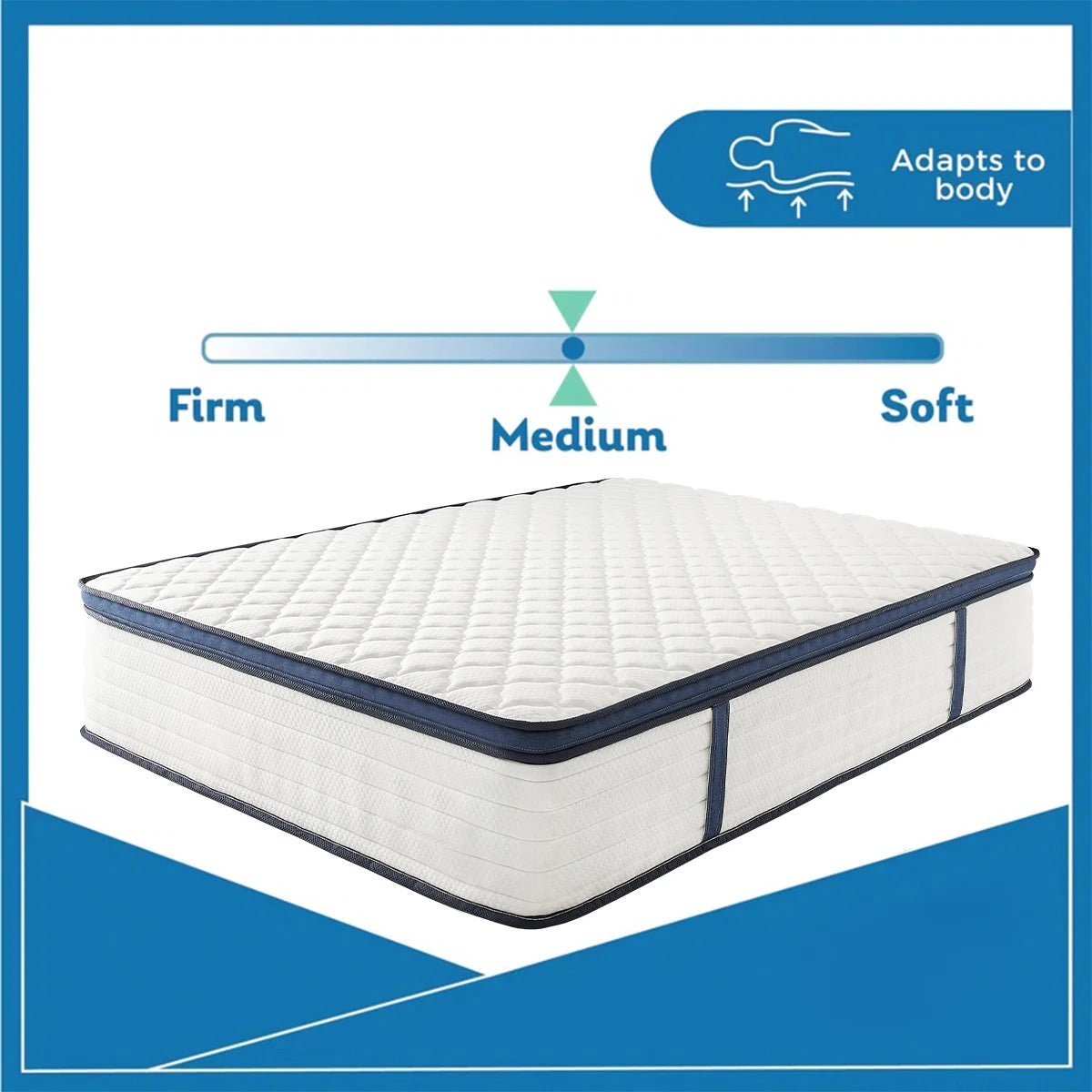 Gel Memory Foam Pressure Relief, Hybrid Mattress in a Box
