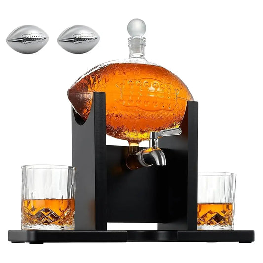 Football Whiskey Decanter Set