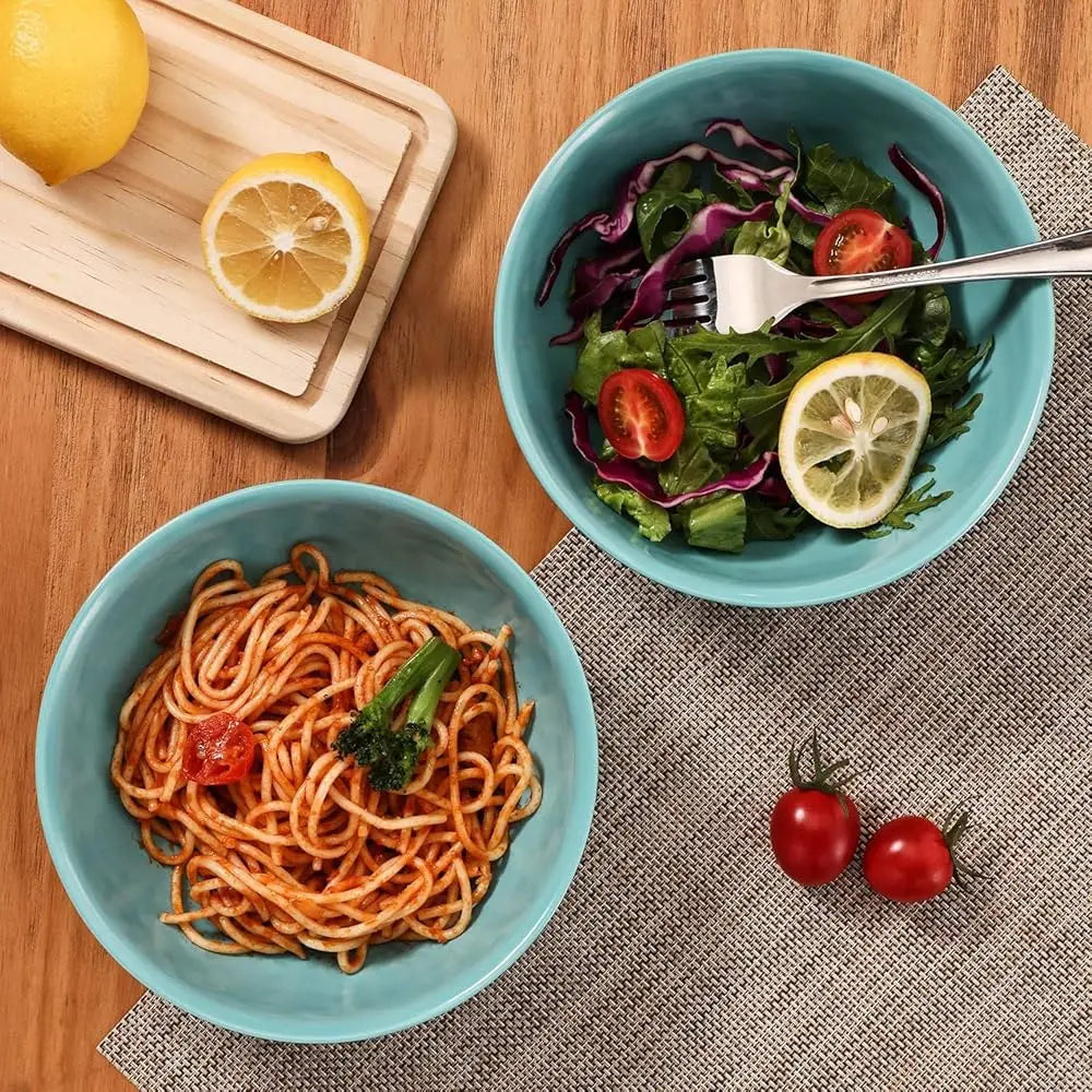 18-Piece Melamine Dinnerware Set, Teal