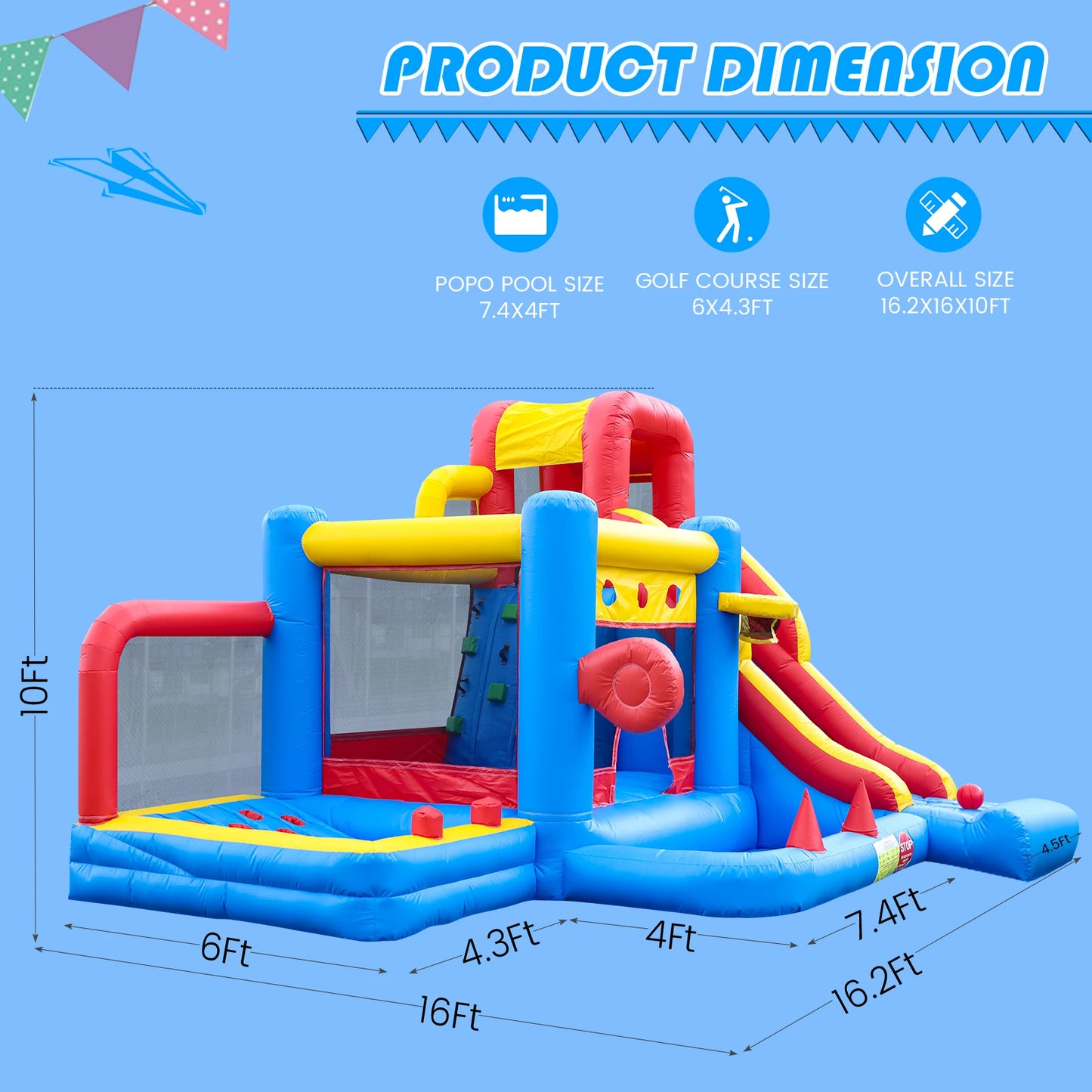 Commercial Inflatable Bounce House, with Blower