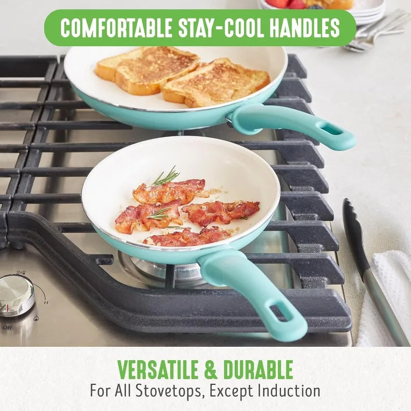 GreenLife Soft Grip 16 Piece Nonstick Ceramic Cookware Set