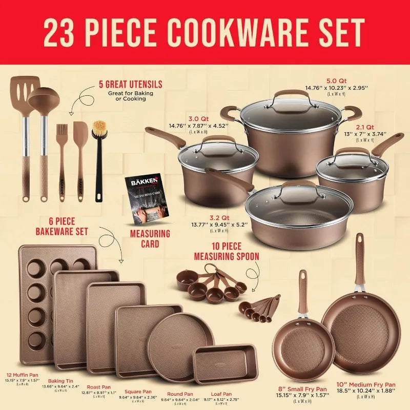 23 Piece Cookware and Bakeware Set