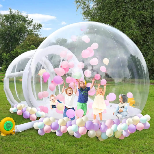 10FT Inflatable PVC Bubble House with Upgraded Double Air Duct