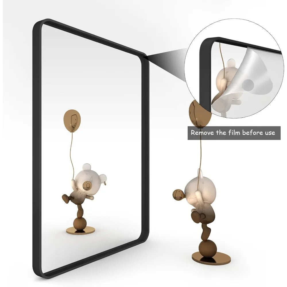 48x32 Anti-Rust, Shatterproof, Large Metal Frame Bathroom Vanity Mirror