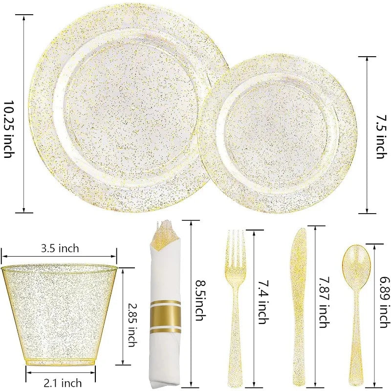 30-Guest Disposable Dinnerware Set