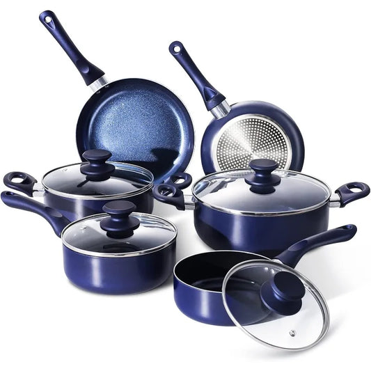 10 Piece Nonstick Aluminum Cookware Set