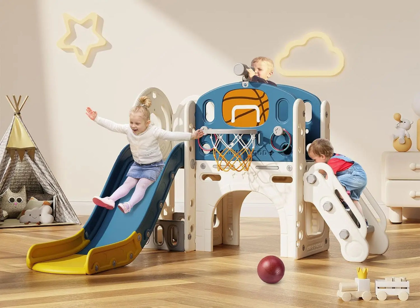 Indoor/ Outdoor Slide Playground Playset for Toddlers