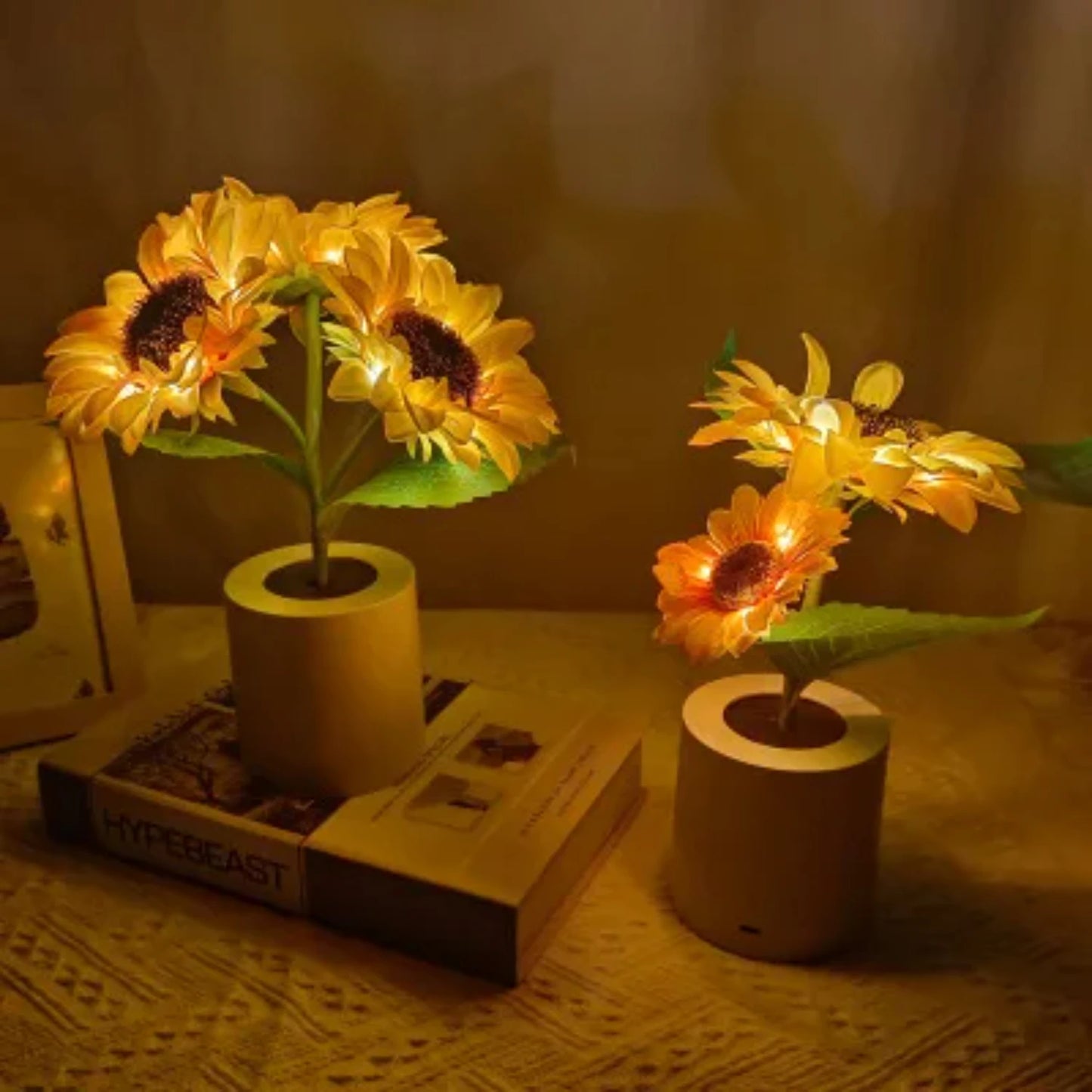 Rechargeable Sunflower Night Light Table Lamp