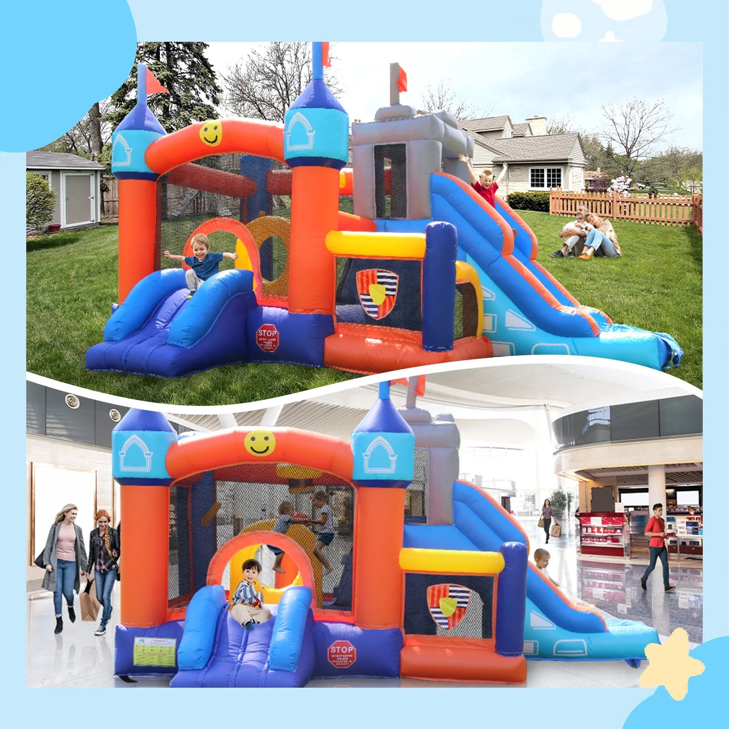 Commercial Inflatable Bounce House, with Blower