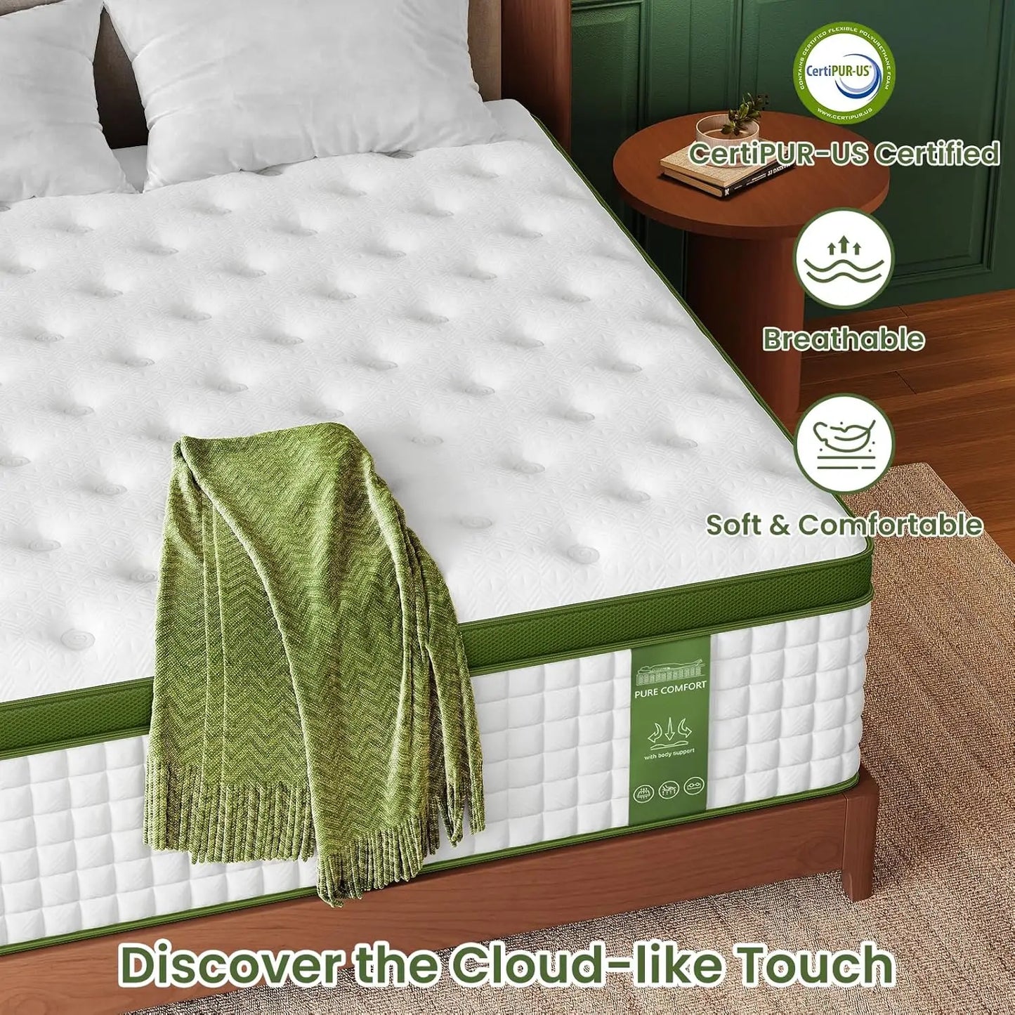 BedStory 12-14'' Gel Memory Foam Hybrid Mattress, Full/King/Queen Size
