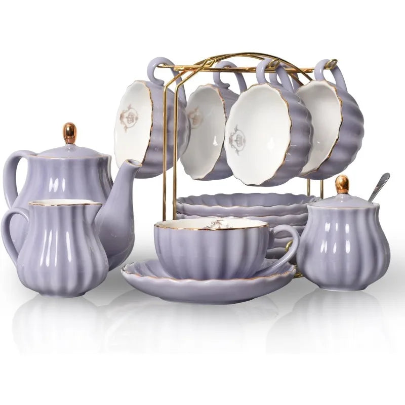 British Royal Series, Porcelain Tea Sets, Service for 6