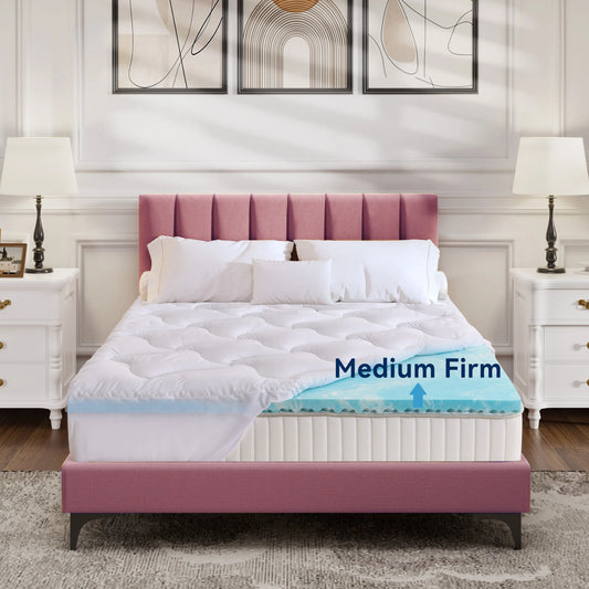 Hcore 3/4 Inch Memory Foam Mattress Topper, Support for Back Pain, Size Optional