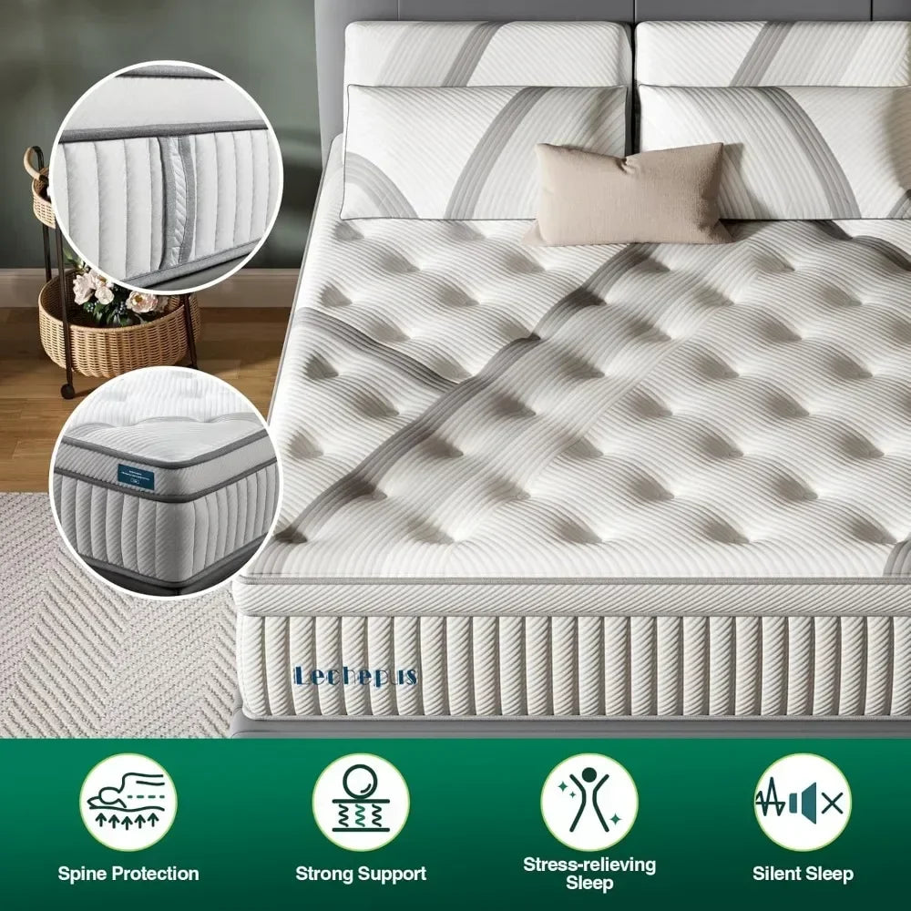 14-Inch Memory Foam Hybrid Mattress with Pocket Spring