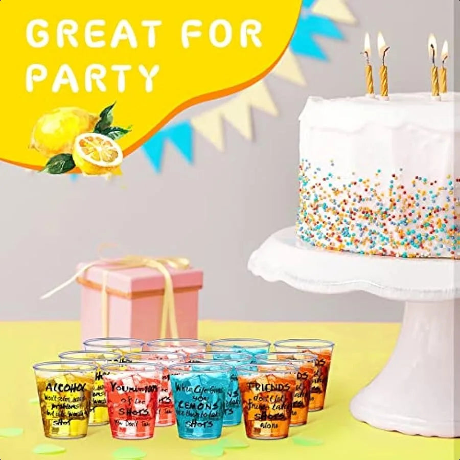 100 Pcs Plastic Shot Glasses - 1.5 oz Disposable Cups