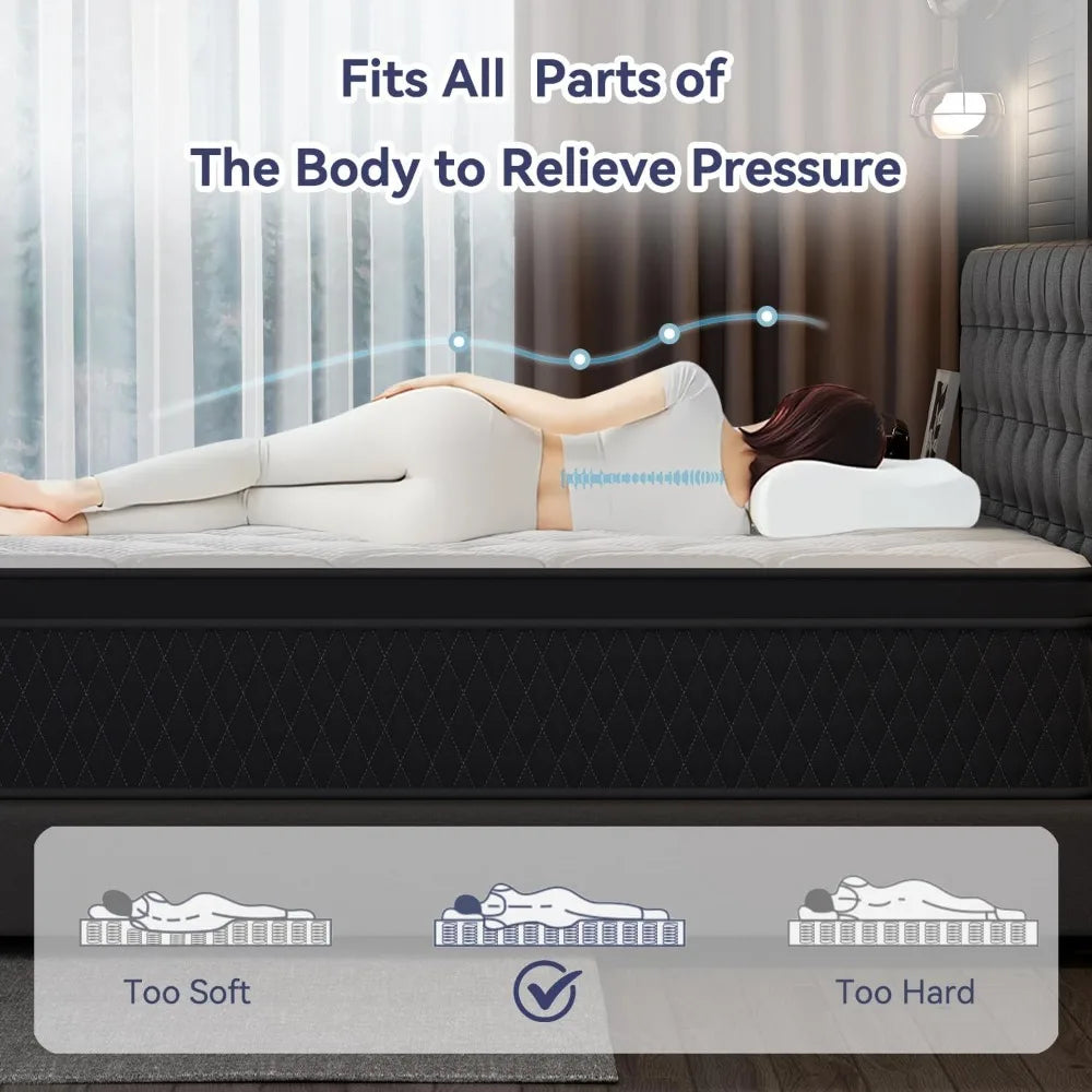10 Inch Hybrid Memory Foam Mattress in a Box