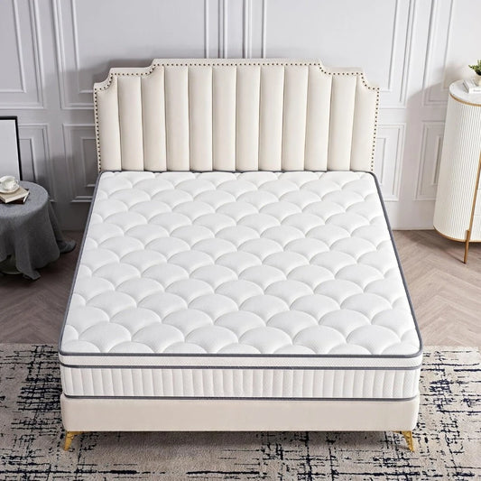 12 Inch, Individual Inner Spring Hybrid Mattresses, Medium Firm, Pressure Relief